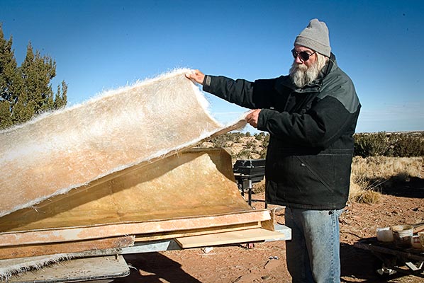 Vertical wind vane, fiberglass, four layers